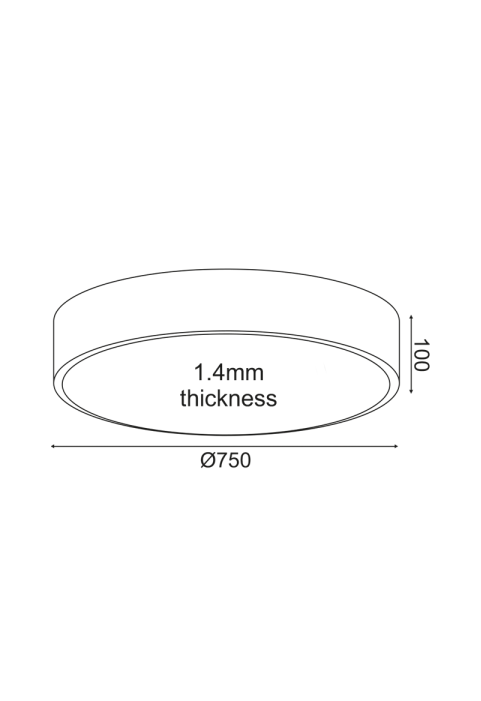 ПЛАФОН ЛЕД  78W 6240LM 3000K ЧЕРНО МЕТАЛНО D75XH10CM OPTIMUS
