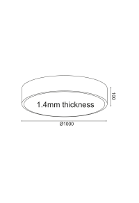 ПЛАФОН ЛЕД 120W 9600LM 3000K БЯЛ МЕТАЛЕН D100XH10CM OPTIMUS