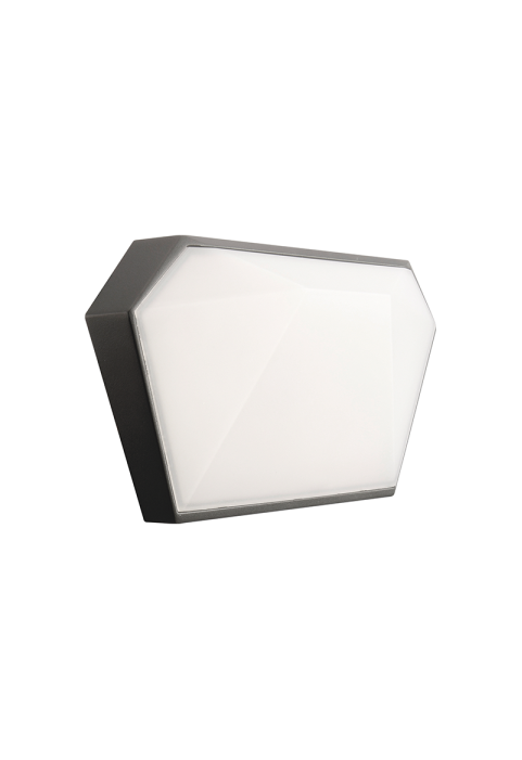 ^LED SMD WALL LUMINAIRE 10W 400LM 120° 230V AC 3.000K DARK GREY CRI80 IP65 30.000HRS