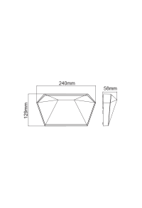 ^LED SMD WALL LUMINAIRE 10W 400LM 120° 230V AC 3.000K DARK GREY CRI80 IP65 30.000HRS