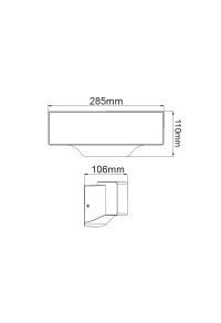 LED SMD WALL LUMINAIRE 13W 710LM 110° 230V AC 3.000K DARK GREY CRI80 IP65 30.000HRS