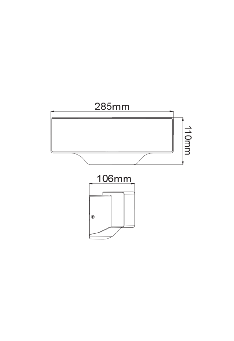LED SMD WALL LUMINAIRE 13W 710LM 110° 230V AC 3.000K DARK GREY CRI80 IP65 30.000HRS