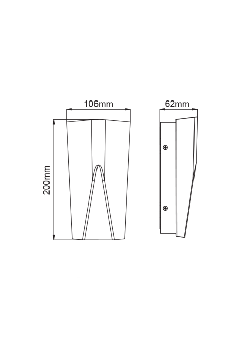 LED SMD WALL LUMINAIRE 11W 370LM 140° 230V AC 3.000K DARK GREY CRI80 IP65 30.000HRS