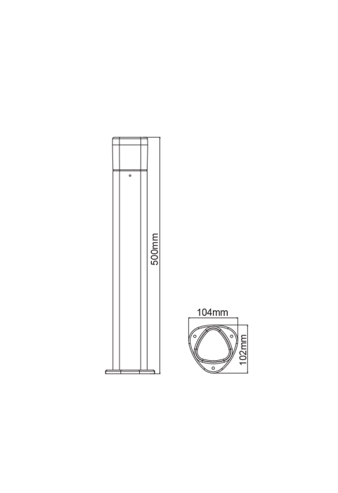 LED градински стълб ACA LIGHTING LG3702G-500 EDEN