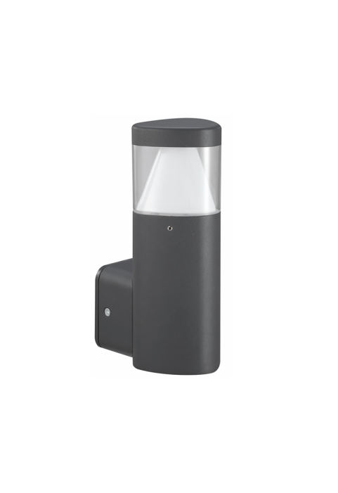 LED SMD WALL LUMINAIRE 7W 410LM 340° 230V AC 3.000K DARK GREY CRI80 IP54 30.000HRS