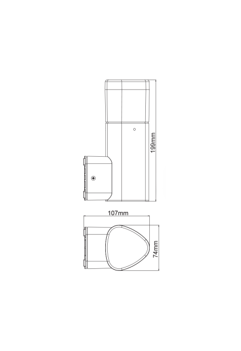 LED SMD WALL LUMINAIRE 7W 410LM 340° 230V AC 3.000K DARK GREY CRI80 IP54 30.000HRS