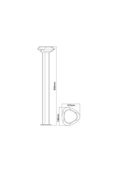 ^LED SMD POST LUMINAIRE 7W 520LM 330° 230V AC 3.000K DARK GREY CRI80 IP54 30.000HRS