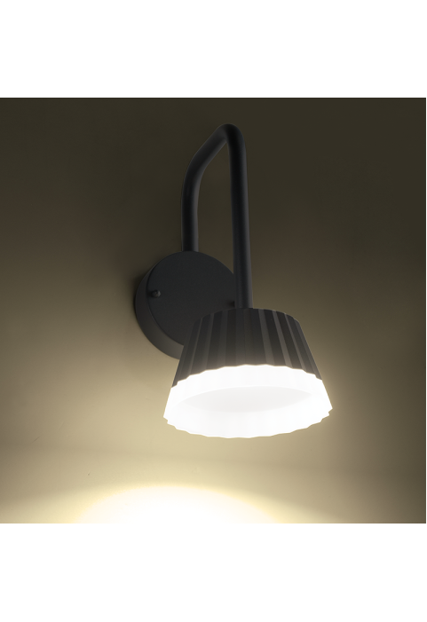 ^LED SMD WALL LUMINAIRE 10W 400LM 85° 230V AC 3.000K DARK GREY CRI80 IP54 30.000HRS