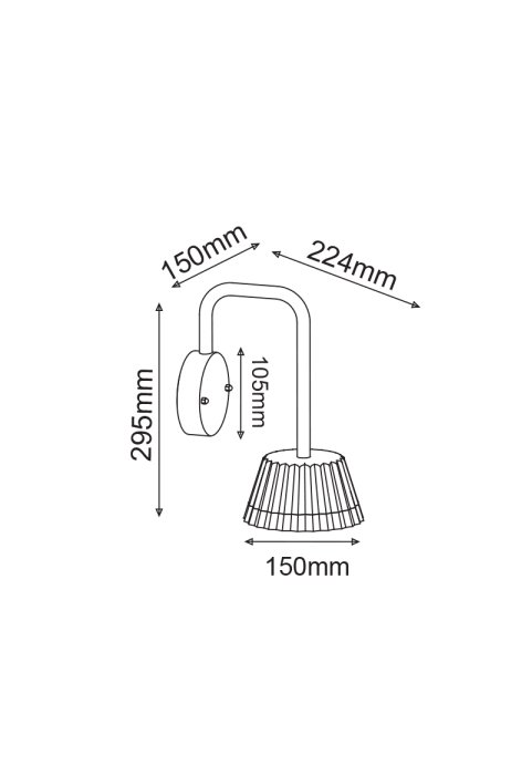 ^LED SMD WALL LUMINAIRE 10W 400LM 85° 230V AC 3.000K DARK GREY CRI80 IP54 30.000HRS