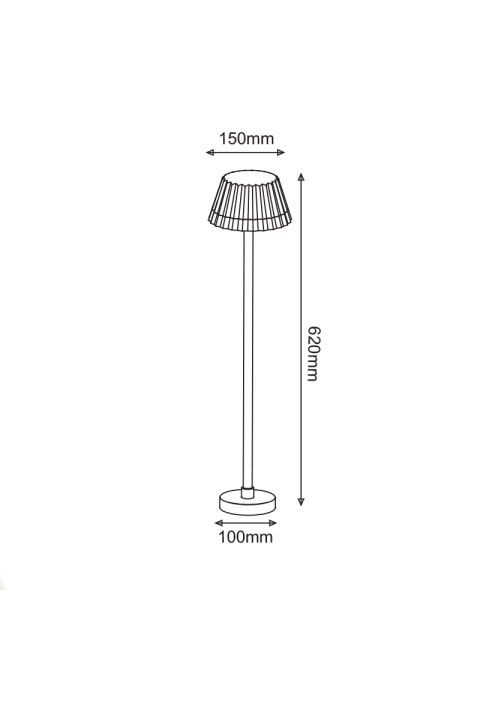 LED SMD POST LUMINAIRE 10W 400LM 130° 230V AC 3.000K DARK GREY CRI80 IP65 30.000HRS