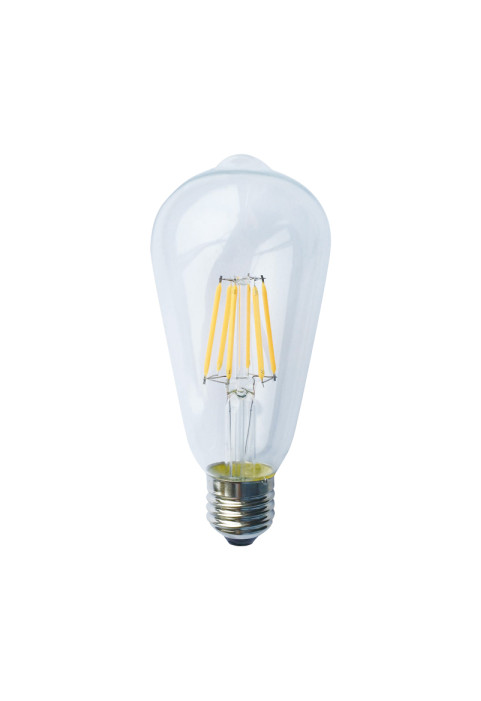 LED FILAMENT E27 ST64 8W 2700K 230V AC 890LM RA80