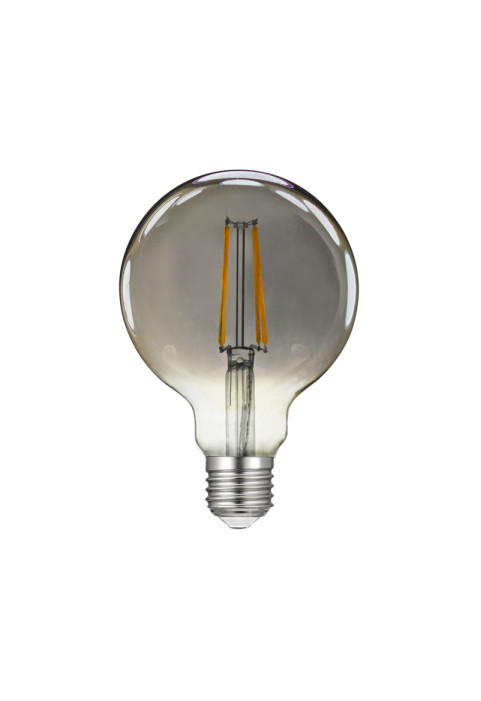 LED FILAMENT E27 G95 SMOKY 8W 2700K 230V AC 550LM RA80