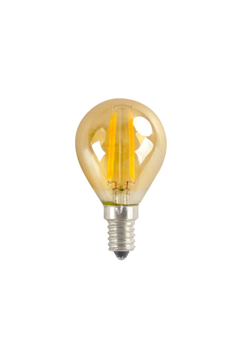 LED FILAMENT E14 BALL AMBER DIM 6W 2700K 230V AC 550LM RA80