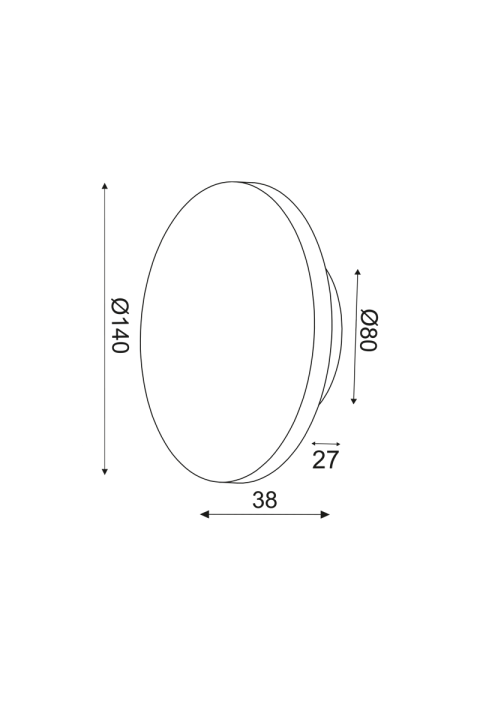 АПЛИК ЛЕД 5W 3000Κ 400LM TERRAZZO MDF КРЪГ Φ14ΧΗ3,6CM ECLIPSE