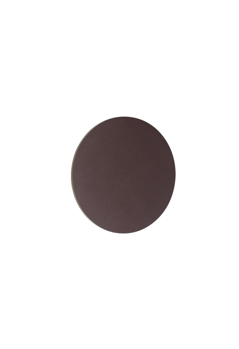 АПЛИК ЛЕД 10W 3000Κ 800LM ТЪМНА.КАФЯВА КОЖА MDF КРЪГ Φ22ΧΗ3,6CM ECLIPSE
