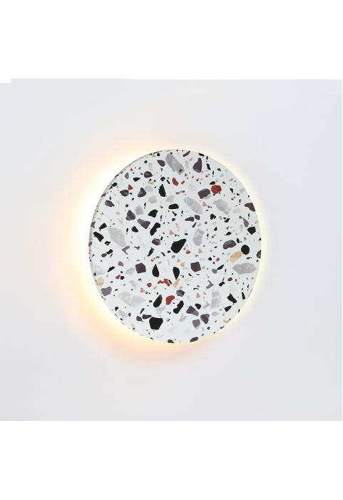 АПЛИК ЛЕД LED 10W 3000Κ 800LM TERRAZZO MDF КРЪГ Φ22ΧΗ3,6CM ECLIPSE