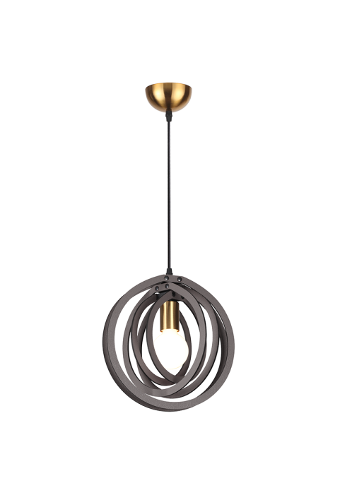 ПЕНДЕЛ 1ΧΕ27 ТЪМНА.КАФЯВА КОЖА MDF D29XH100CM TRITON
