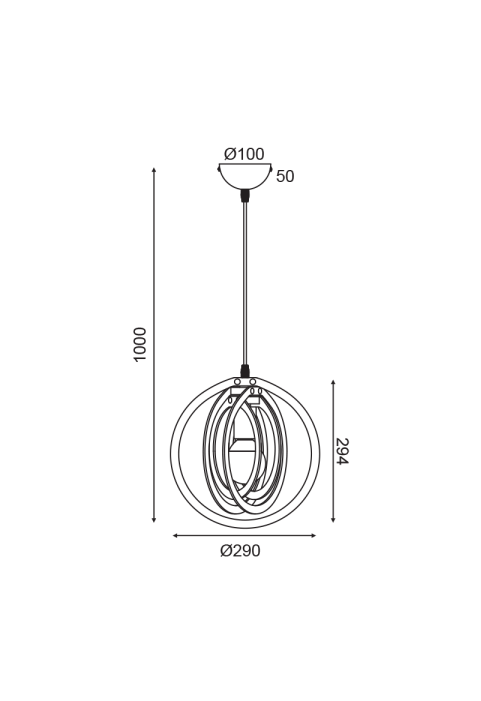 ПЕНДЕЛ 1ΧΕ27 СВЕТЛА.КАФЯВА КОЖА MDF D29XH100CM TRITON
