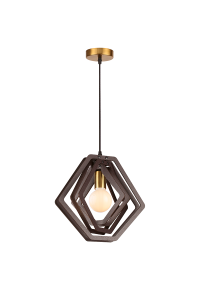 ПЕНДЕЛ 1ΧΕ27 ТЪМНА.КАФЯВА КОЖА MDF D34XH100CM TRITON