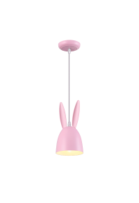 ДЕТСКИ ПЕНДЕЛ 1ΧΕ27 РОЗОВО МЕТАЛНО  D12XH100CM BUNNY