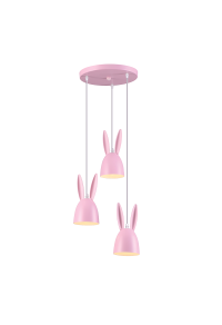 ДЕТСКИ ПЕНДЕЛ LUMINAIRE 3ΧΕ27 PINK META D35XH100CM BUNNY