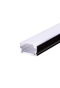 BLACK MICRO ALUMINUM PROFILE WITH OPAL PC DIFFUSER 2m/pc