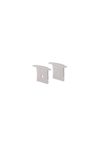 SET OF GREY PLASTIC END CAPS FOR P171, 1PC WITH HOLE & 1PC WITHOUT HOLE 
