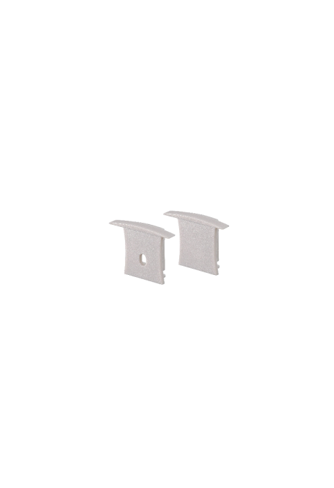 SET OF GREY PLASTIC END CAPS FOR P171, 1PC WITH HOLE & 1PC WITHOUT HOLE 