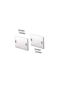 SET OF METAL END CAPS FOR PROFILE P217, 2 PCS WITHOUT HOLE 