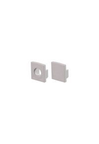 SET OF GREY PLASTIC END CAPS FOR P121, P122, P123 1PC WITH HOLE & 1PC WITHOUT HOLE 