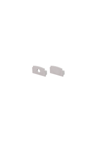 SET OF GREY PLASTIC END CAPS FOR P125 1PC WITH HOLE & 1PC WITHOUT HOLE 