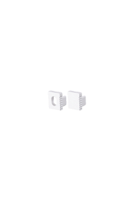SET OF WHITE PLASTIC END CAPS FOR P178 1PC WITH HOLE & 1PC WITHOUT HOLE 