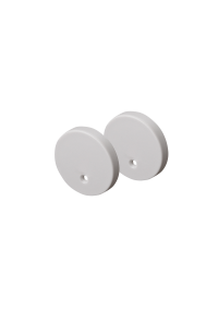 SET OF SILVER PLASTIC END CAPS FOR PROFILE P230, 2 PCS WITHOUT HOLE 