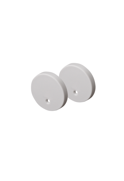 SET OF SILVER PLASTIC END CAPS FOR PROFILE P230, 2 PCS WITHOUT HOLE 