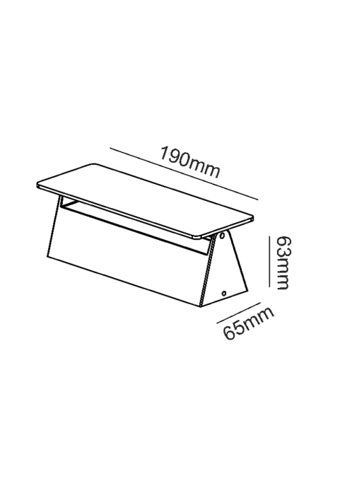 LED SMD WALL LUMINAIRE 7W 210LM 190° 230V AC 3.000K DARK GREY CRI80 IP54 30.000HRS