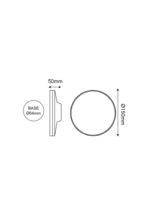 LED SMD WALL LUMINAIRE 8W 450LM 110° 230V AC 3.000K DARK GREY CRI80 IP54 30.000HRS