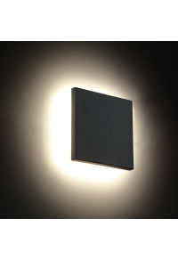 LED SMD WALL LUMINAIRE 8W 450LM 110° 230V AC 3.000K DARK GREY CRI80 IP54 30.000HRS