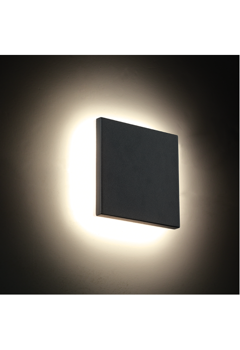 LED SMD WALL LUMINAIRE 8W 450LM 110° 230V AC 3.000K DARK GREY CRI80 IP54 30.000HRS