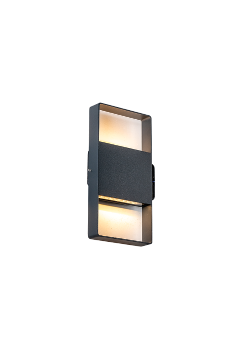 LED SMD WALL LUMINAIRE 8W 320LM 120° 230V AC 3.000K DARK GREY CRI80 IP54 30.000HRS