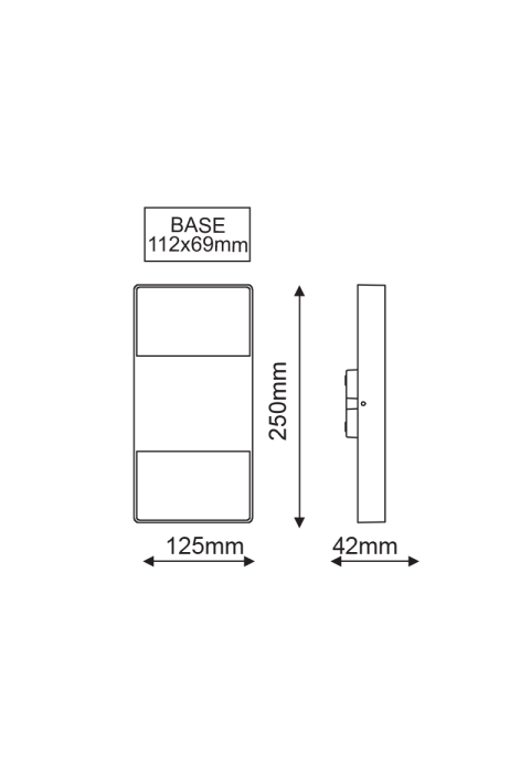 LED SMD WALL LUMINAIRE 8W 320LM 120° 230V AC 3.000K DARK GREY CRI80 IP54 30.000HRS