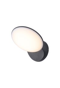 LED SMD WALL LUMINAIRE 14W 630LM 110° 230V AC 3.000K DARK GREY CRI80 IP54 30.000HRS