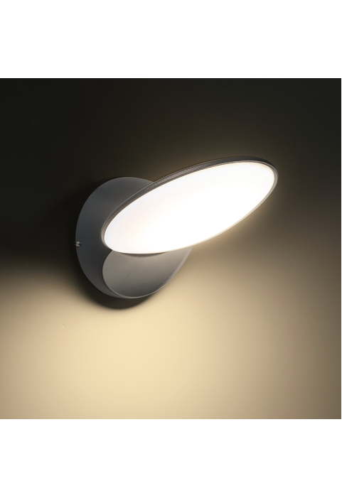 LED SMD WALL LUMINAIRE 14W 630LM 110° 230V AC 3.000K DARK GREY CRI80 IP54 30.000HRS