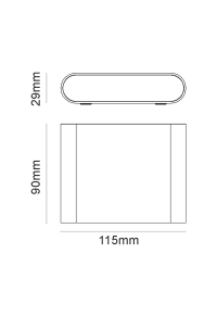 LED SMD WALL LUMINAIRE 7W 310LM 60° 230V AC 3.000K DARK GREY CRI80 IP54 30.000HRS