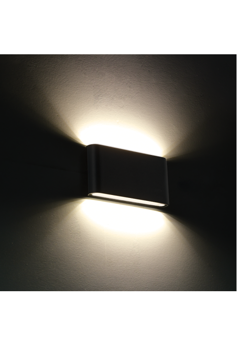 LED SMD WALL LUMINAIRE 11W 570LM 60° 230V AC 3.000K DARK GREY CRI80 IP54 30.000HRS
