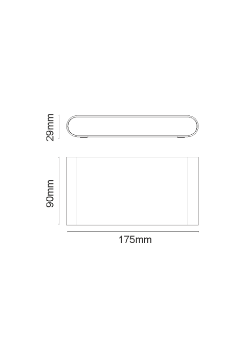 LED SMD WALL LUMINAIRE 11W 570LM 60° 230V AC 3.000K DARK GREY CRI80 IP54 30.000HRS