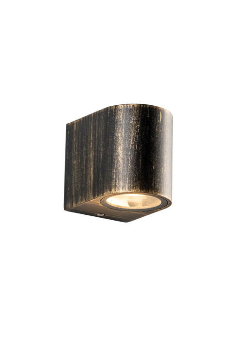 GU10 WALL LUMINAIRE 230V AC GOLDEN BLACK IP65 MAX.35W