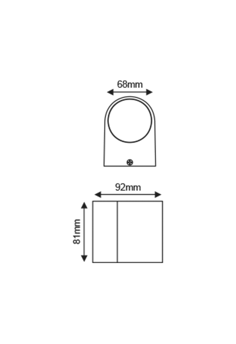 GU10 WALL LUMINAIRE 230V AC GOLDEN BLACK IP65 MAX.35W