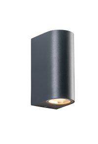 GU10 WALL LUMINAIRE 230V AC DARK GREY IP65 MAX.2X35W