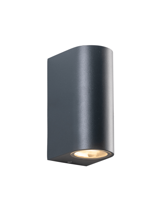 GU10 WALL LUMINAIRE 230V AC DARK GREY IP65 MAX.2X35W