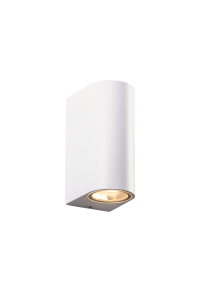GU10 WALL LUMINAIRE 230V AC MATT WHITE IP65 MAX.2X35W